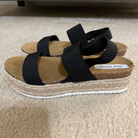 Steve Madden Kahlua Black Espadrille - Picture 1 of 9